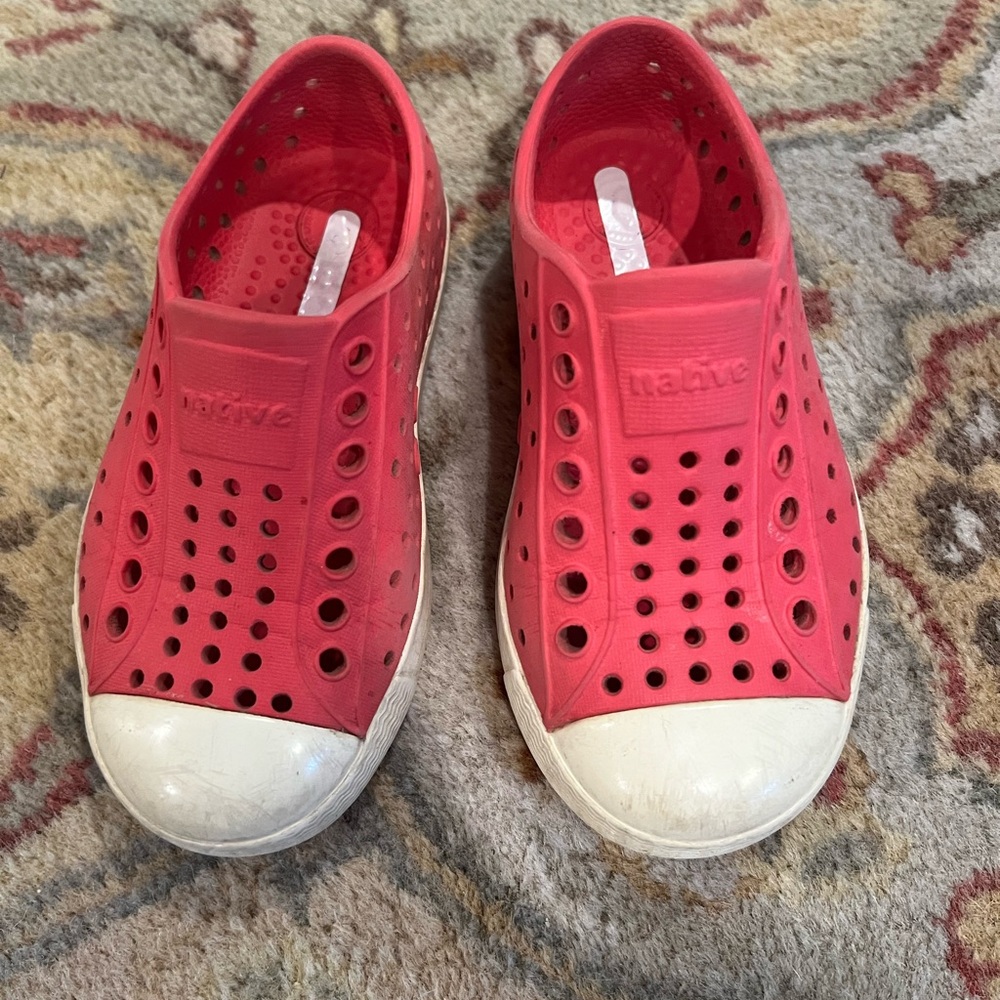 Native Red and White Water Shoes with Perforated Design